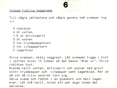 Recept på inlagd fjällig taggsvamp