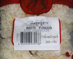 Påse med white fungus